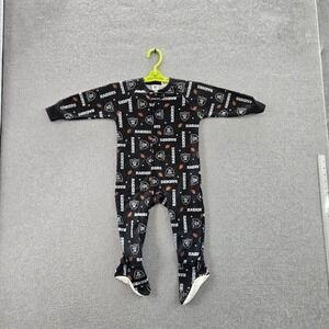 Las Vegas Raiders Toddler Sleepwear 2T Black NFL Team Apparel Footed Pajamas